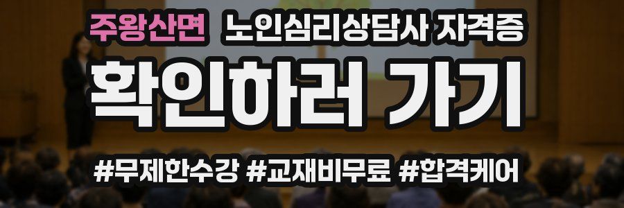 주왕산면 노인 심리 상담사 자격증