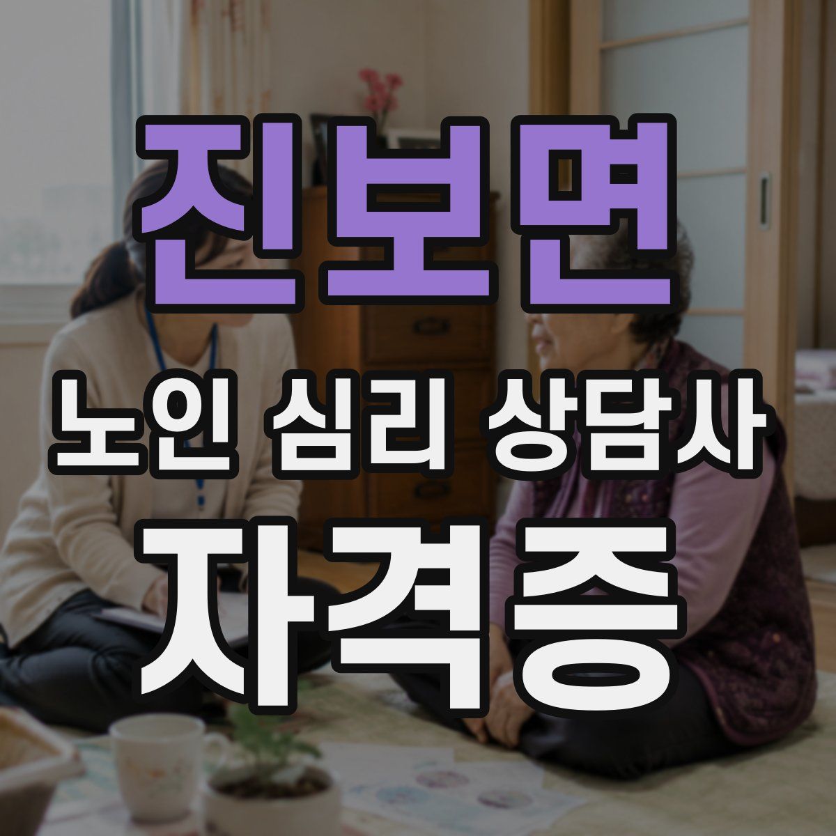 진보면 노인 심리 상담사 자격증