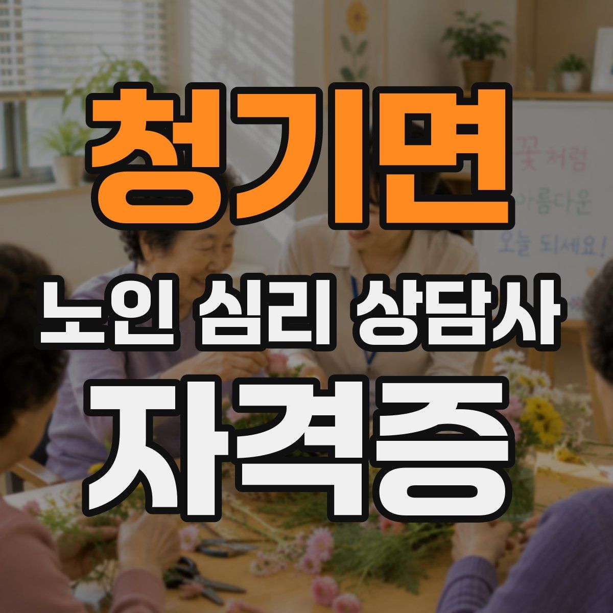 청기면 노인 심리 상담사 자격증