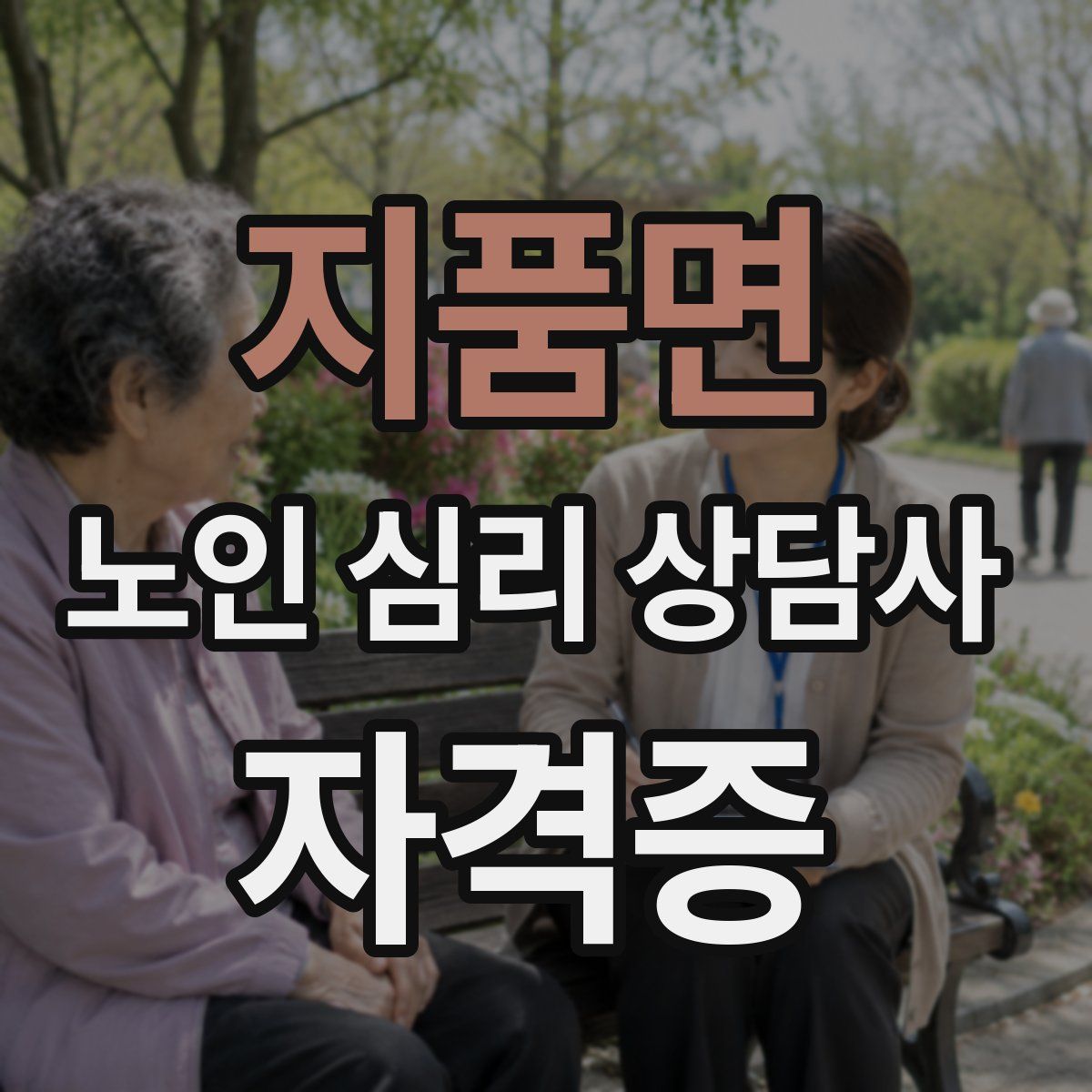 지품면 노인 심리 상담사 자격증
