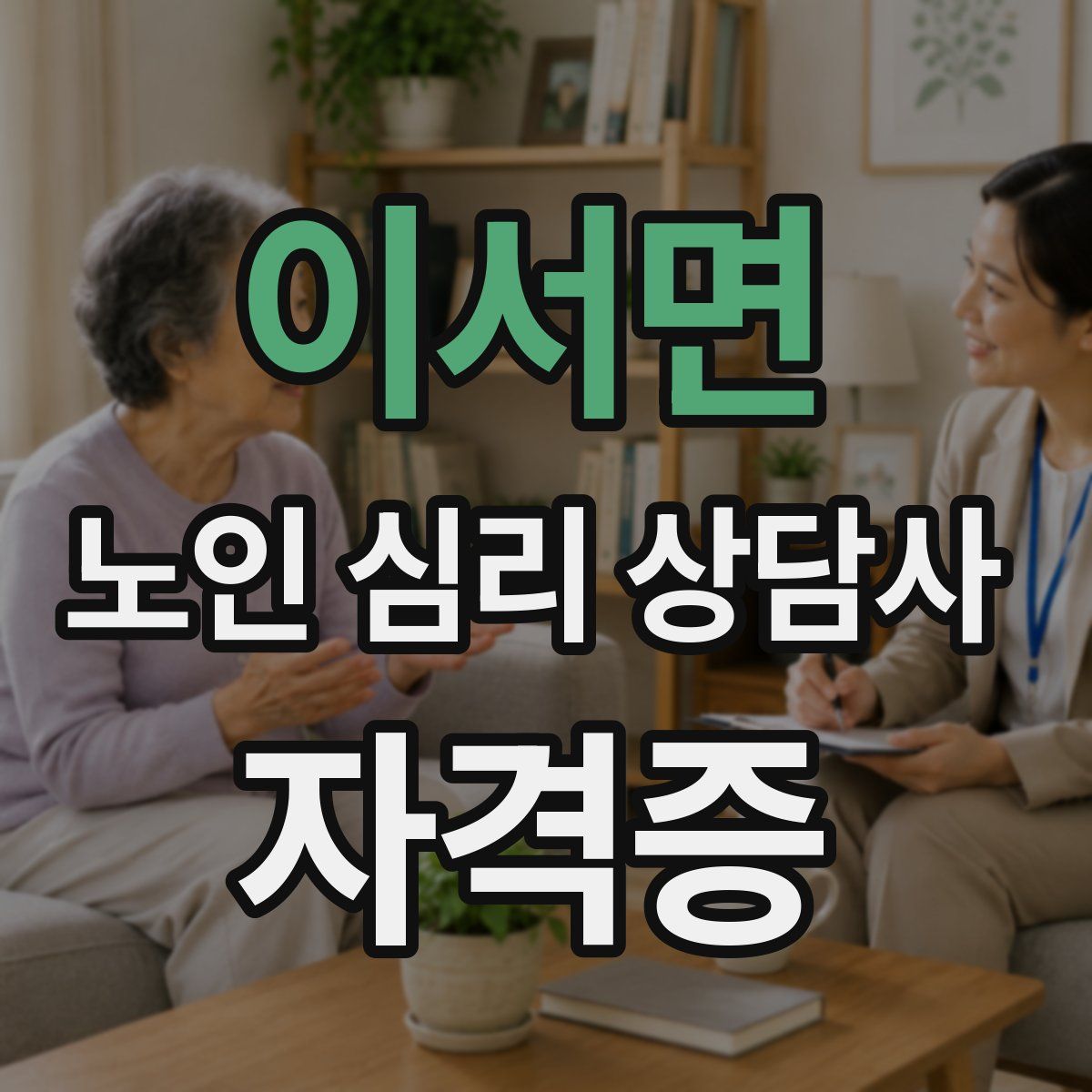 이서면 노인 심리 상담사 자격증