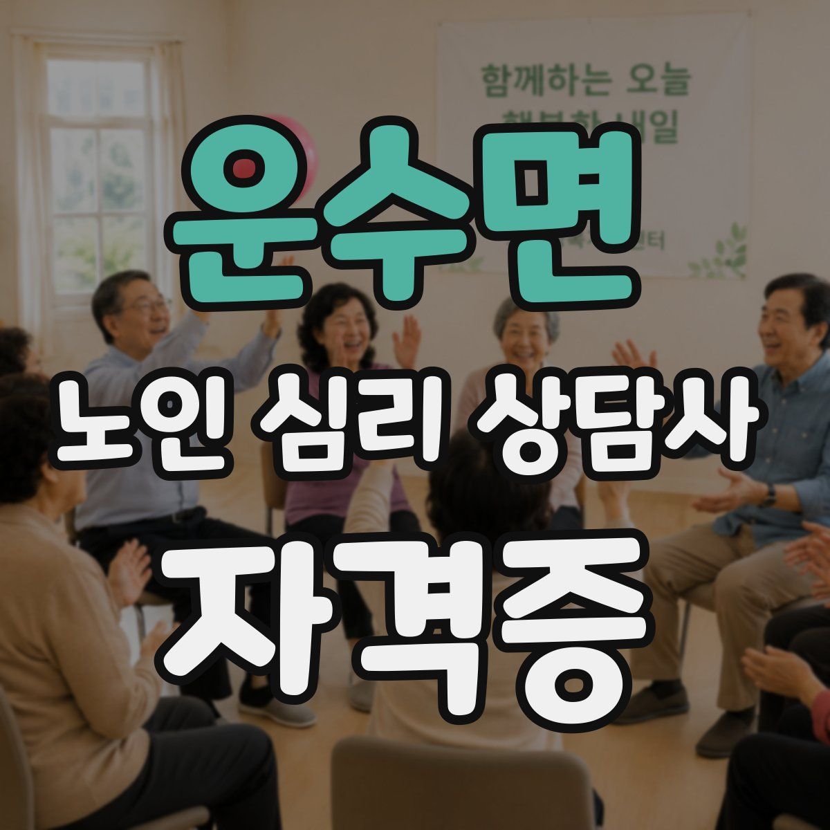 운수면 노인 심리 상담사 자격증