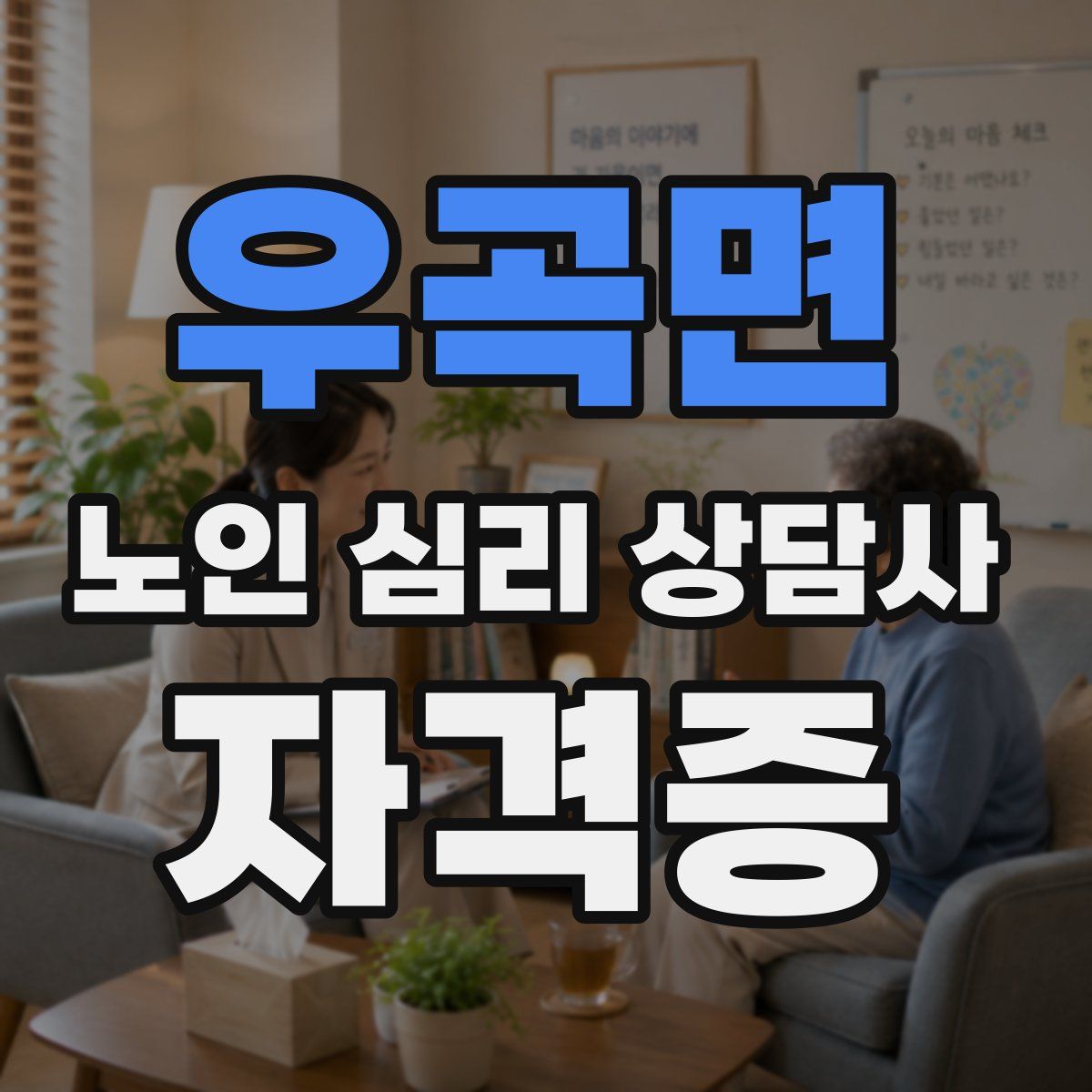 우곡면 노인 심리 상담사 자격증