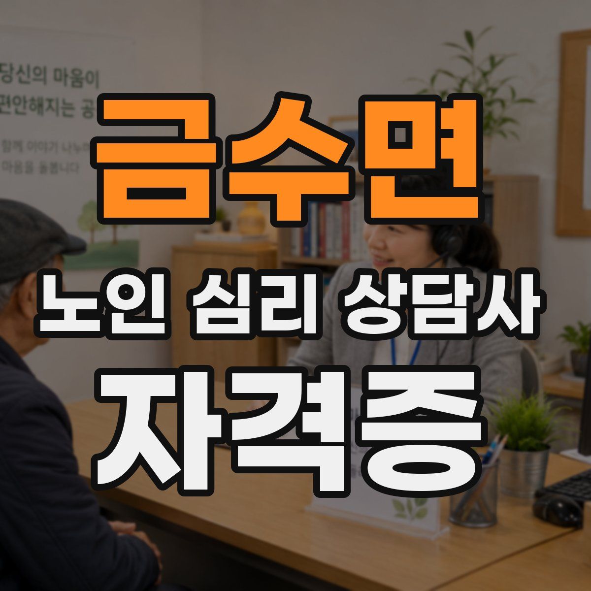 금수면 노인 심리 상담사 자격증
