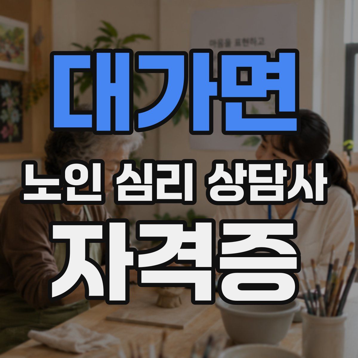 대가면 노인 심리 상담사 자격증