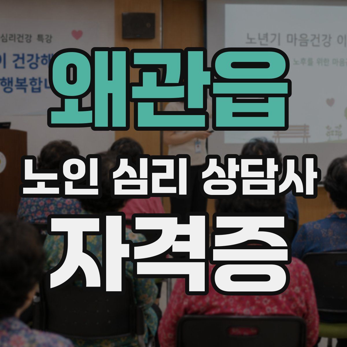 왜관읍 노인 심리 상담사 자격증