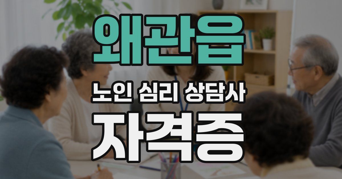 왜관읍 노인 심리 상담사 자격증