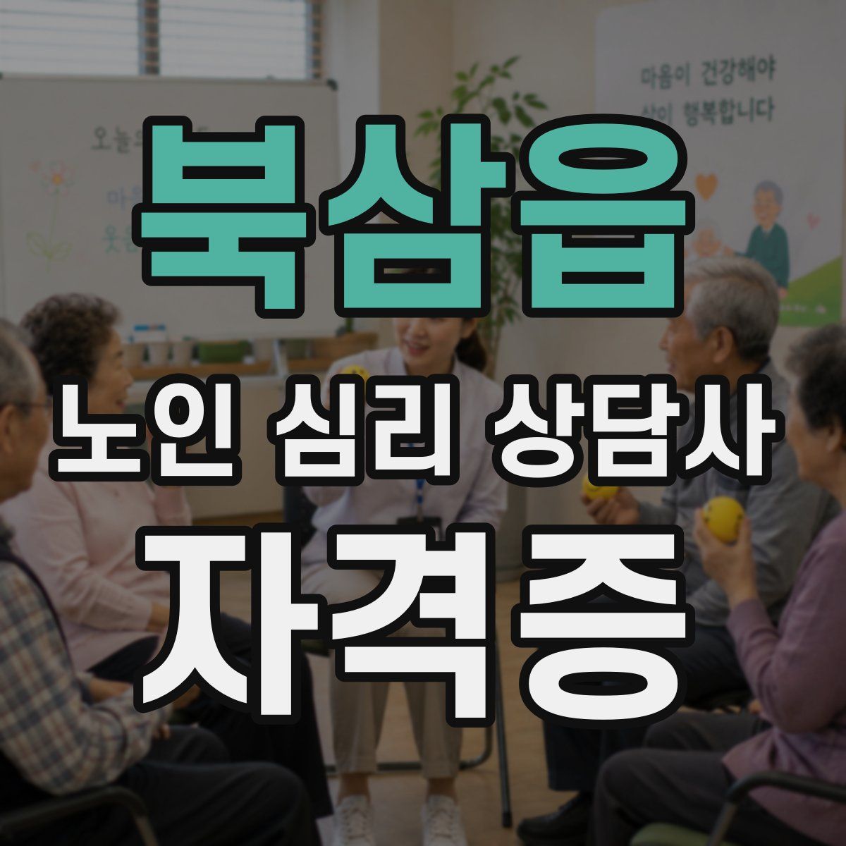 북삼읍 노인 심리 상담사 자격증