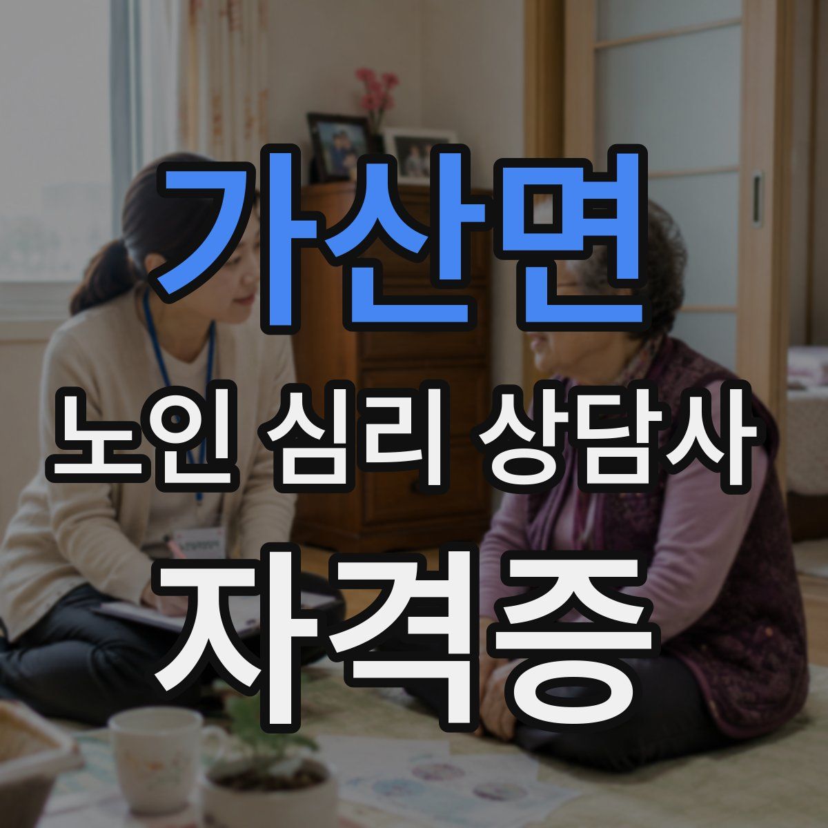 가산면 노인 심리 상담사 자격증