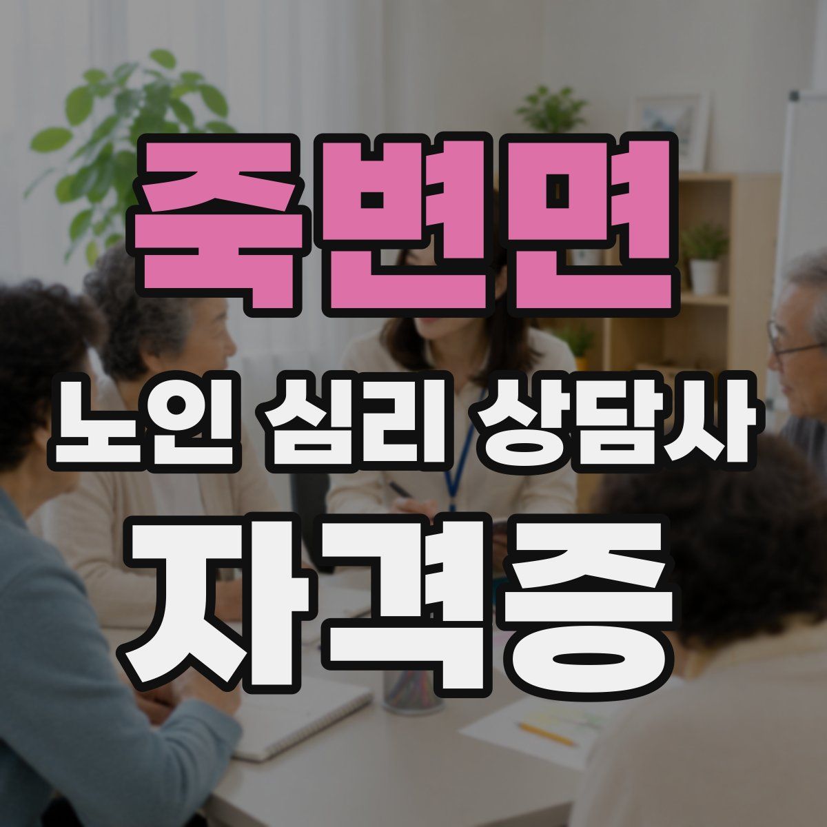 죽변면 노인 심리 상담사 자격증