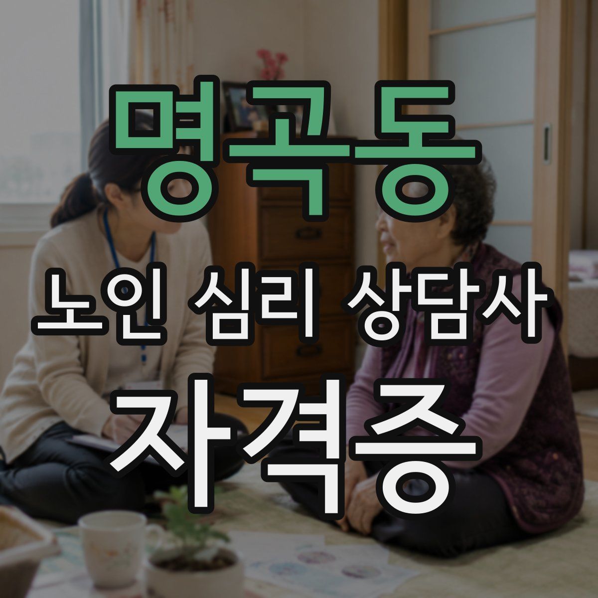 명곡동 노인 심리 상담사 자격증