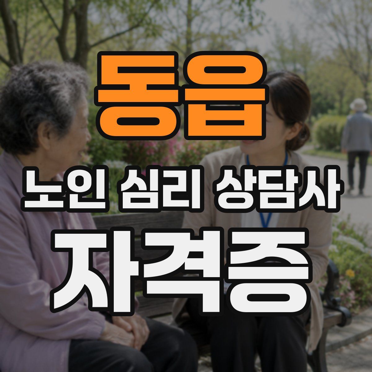 동읍 노인 심리 상담사 자격증