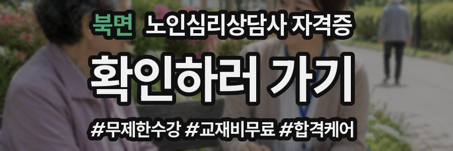북면 노인 심리 상담사 자격증