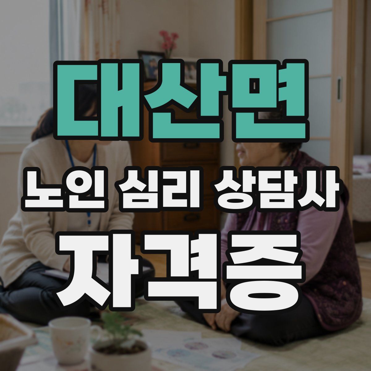 대산면 노인 심리 상담사 자격증