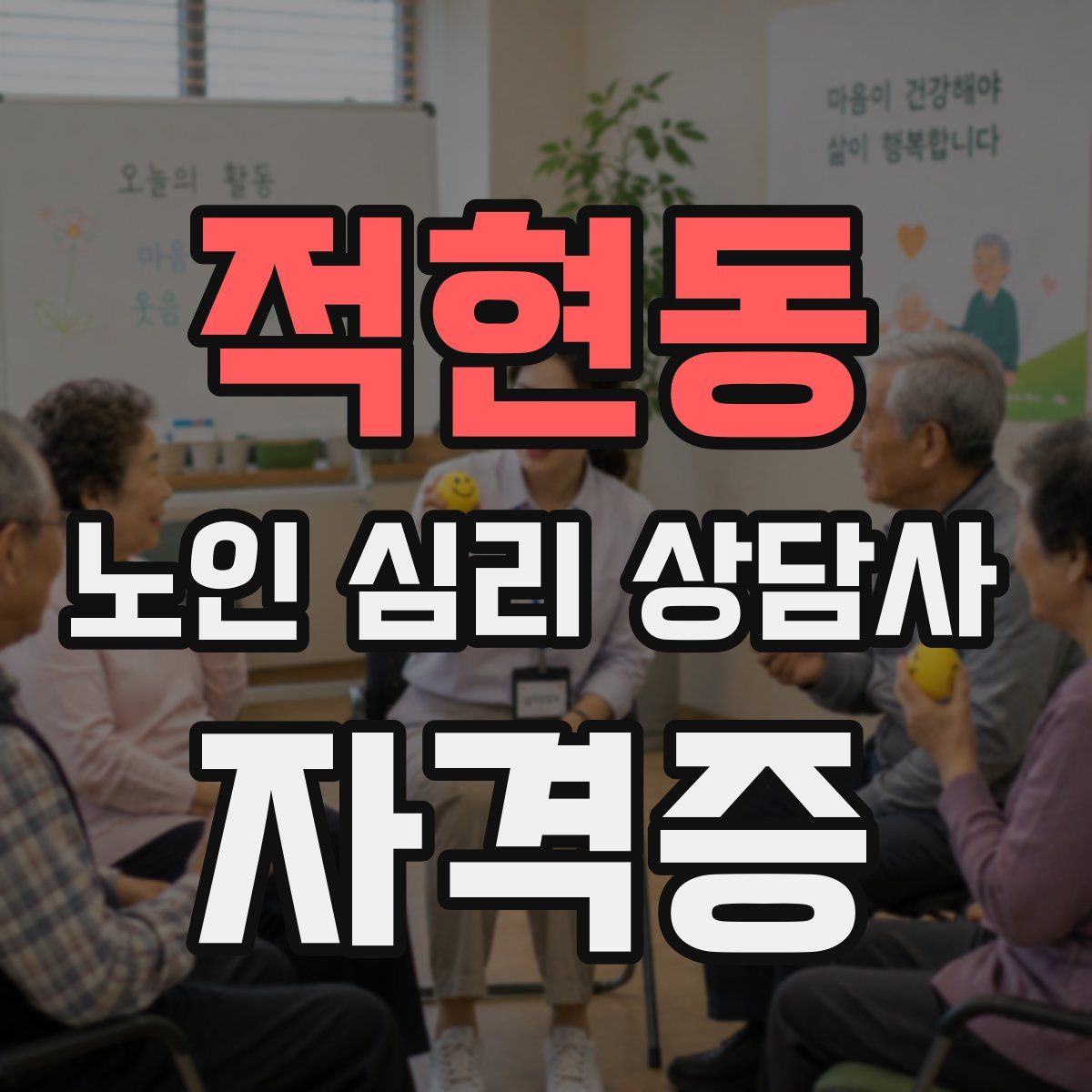 적현동 노인 심리 상담사 자격증