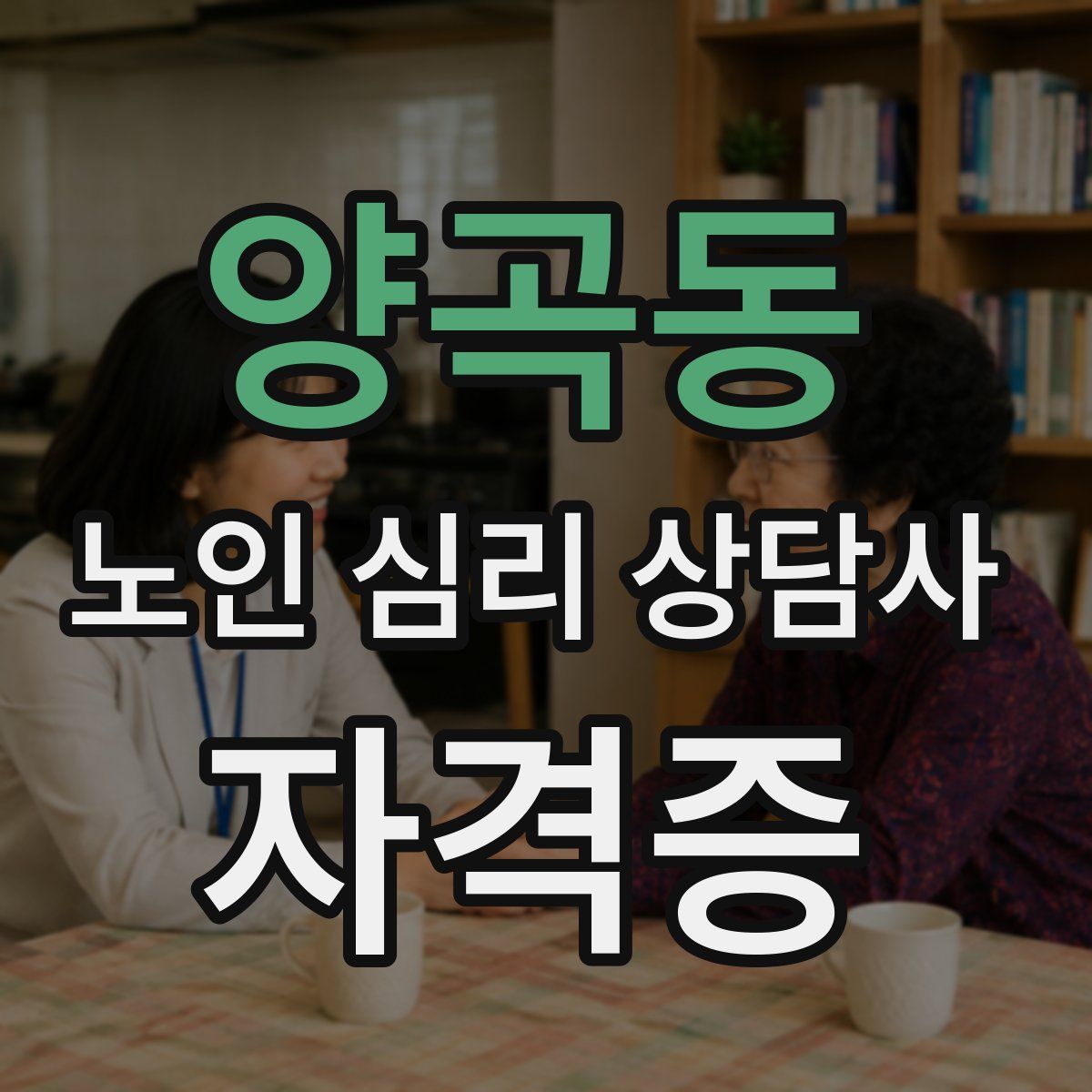 양곡동 노인 심리 상담사 자격증