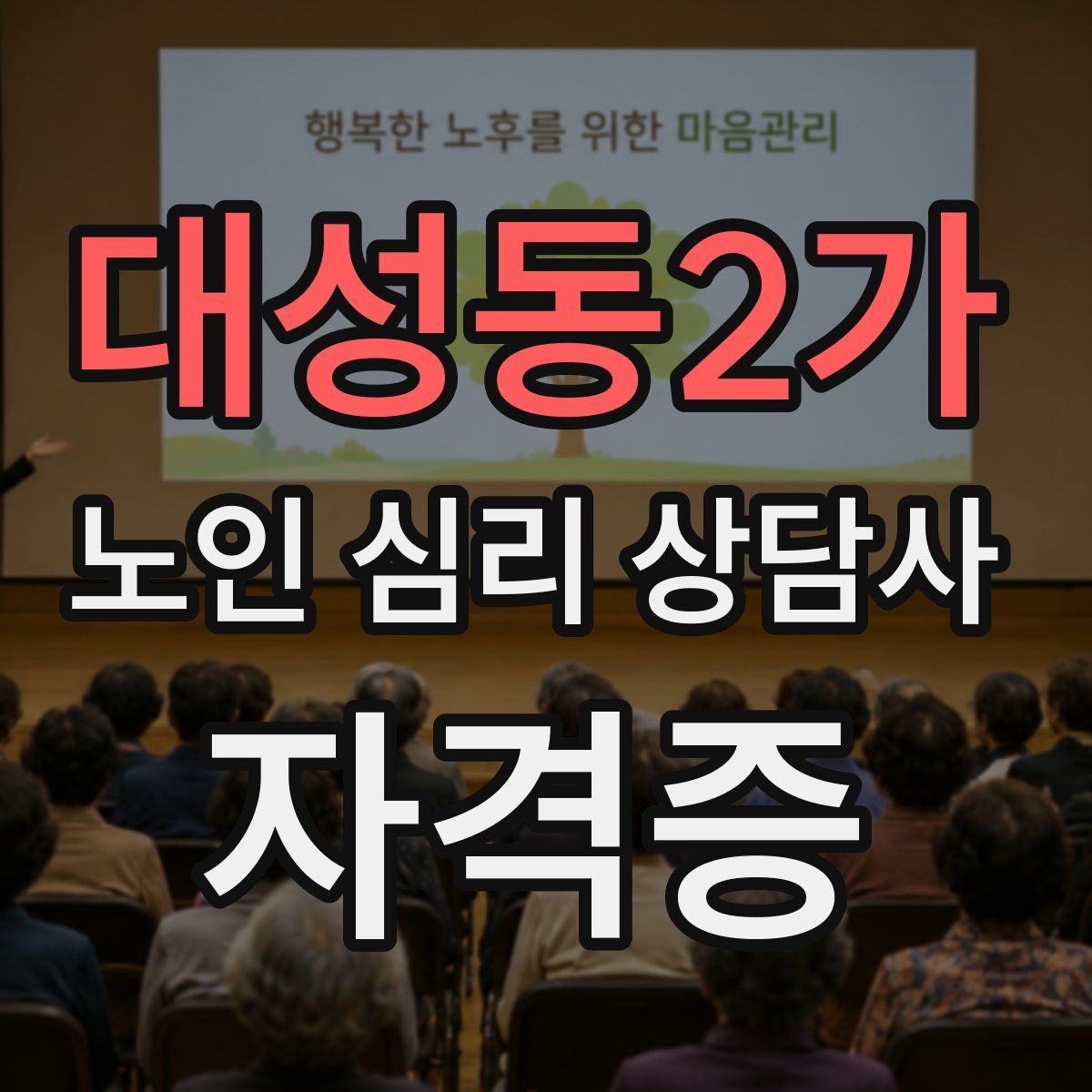 대성동2가 노인 심리 상담사 자격증