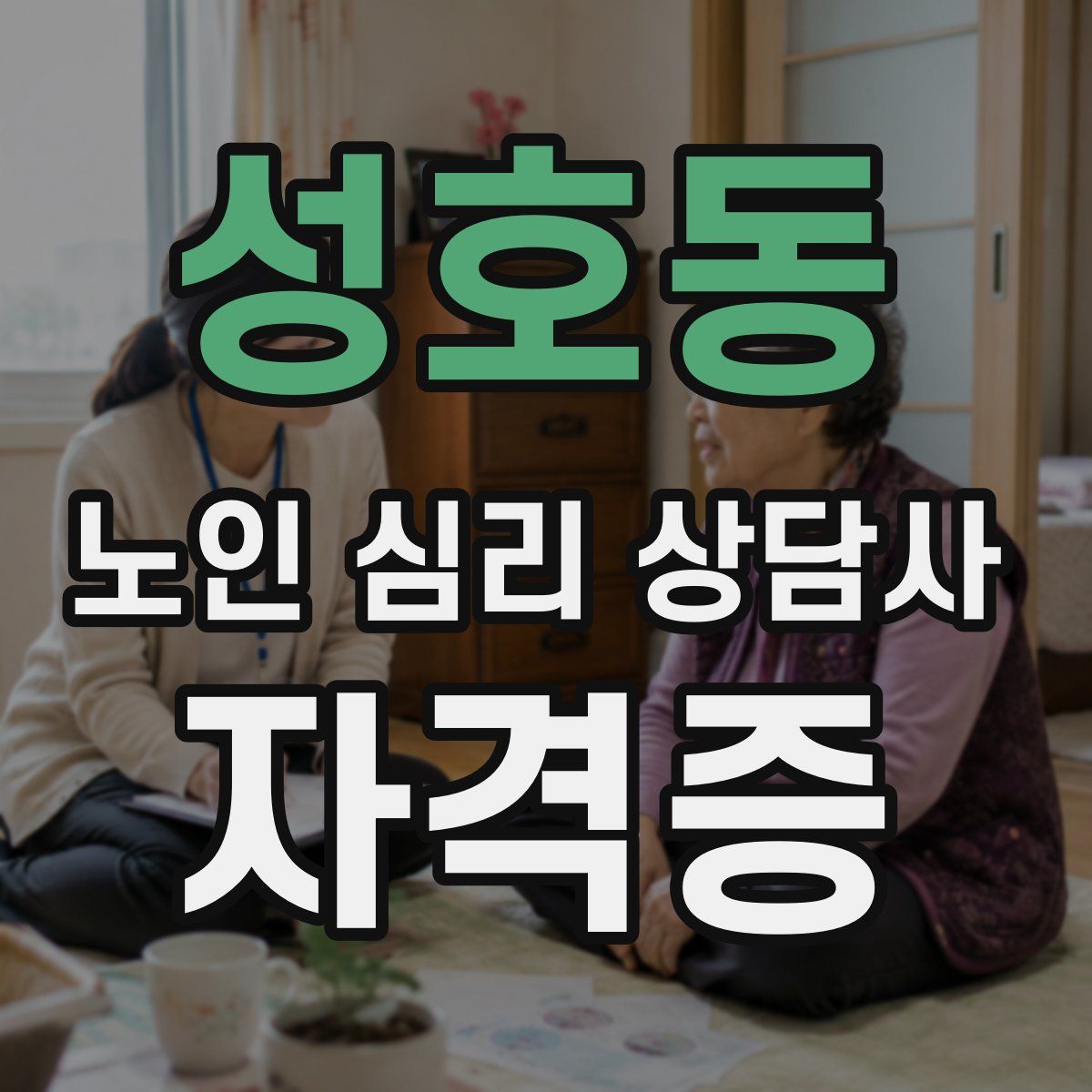 성호동 노인 심리 상담사 자격증
