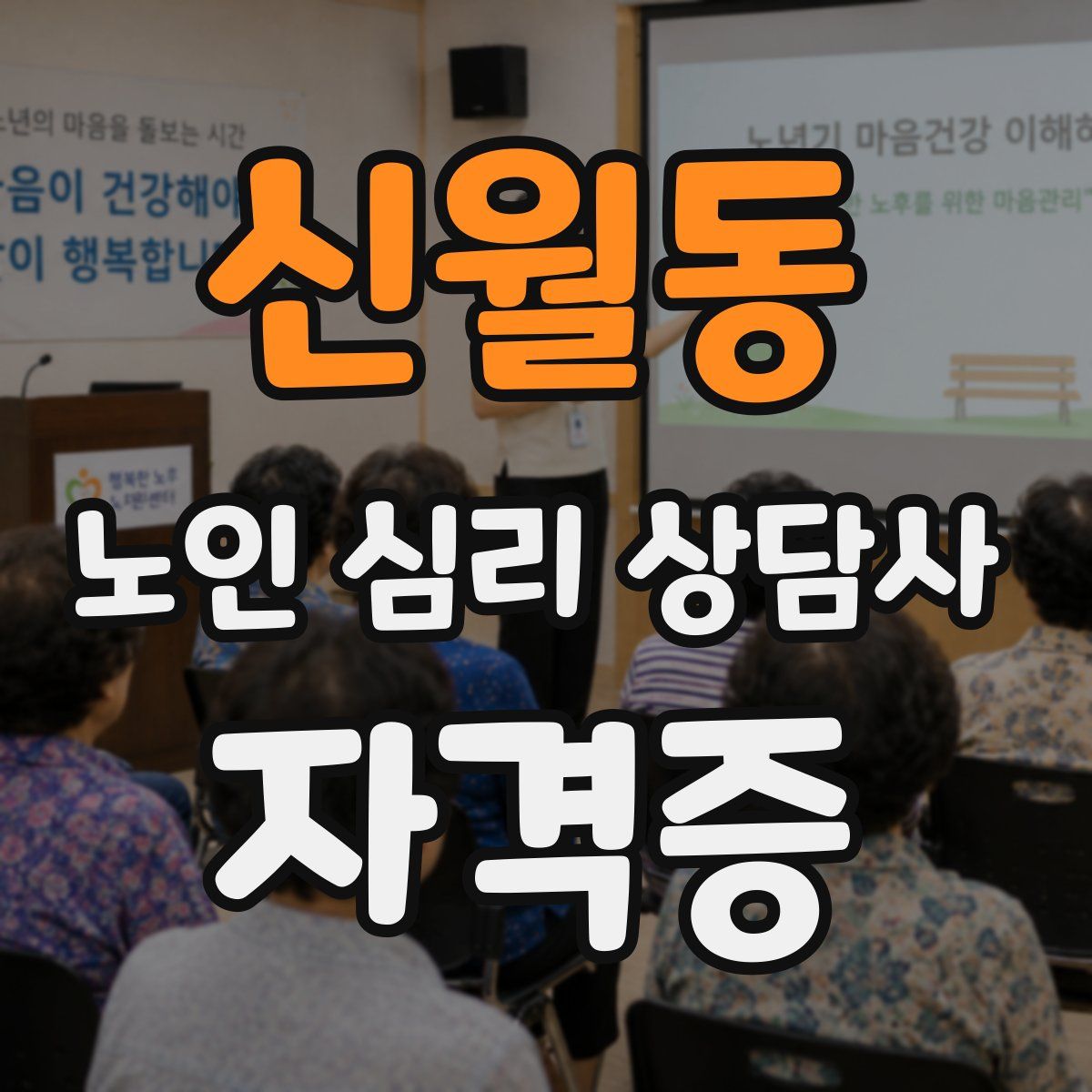 신월동 노인 심리 상담사 자격증