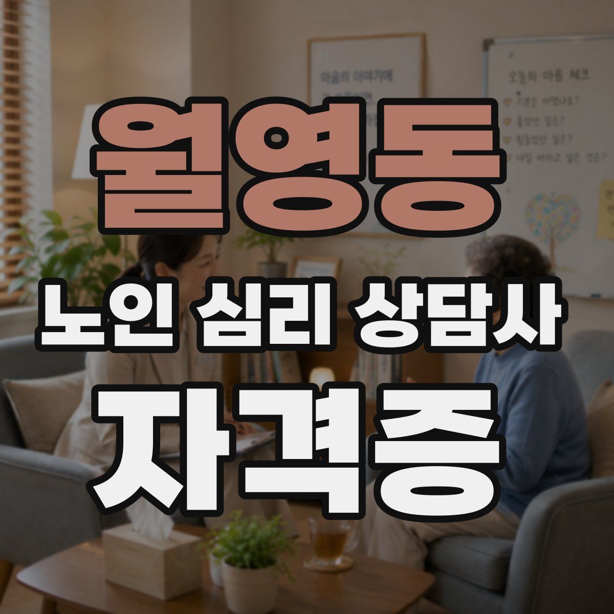 월영동 노인 심리 상담사 자격증