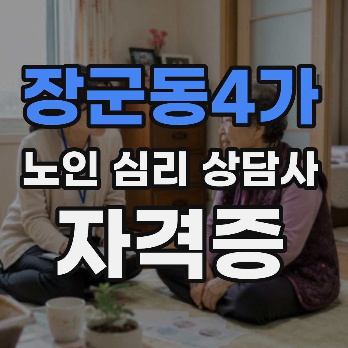 장군동4가 노인 심리 상담사 자격증