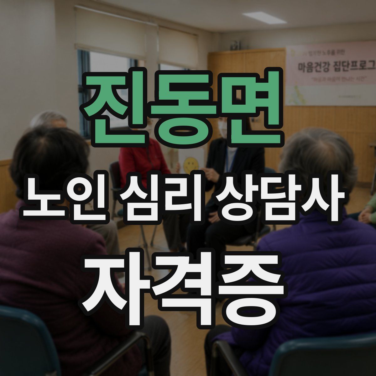 진동면 노인 심리 상담사 자격증