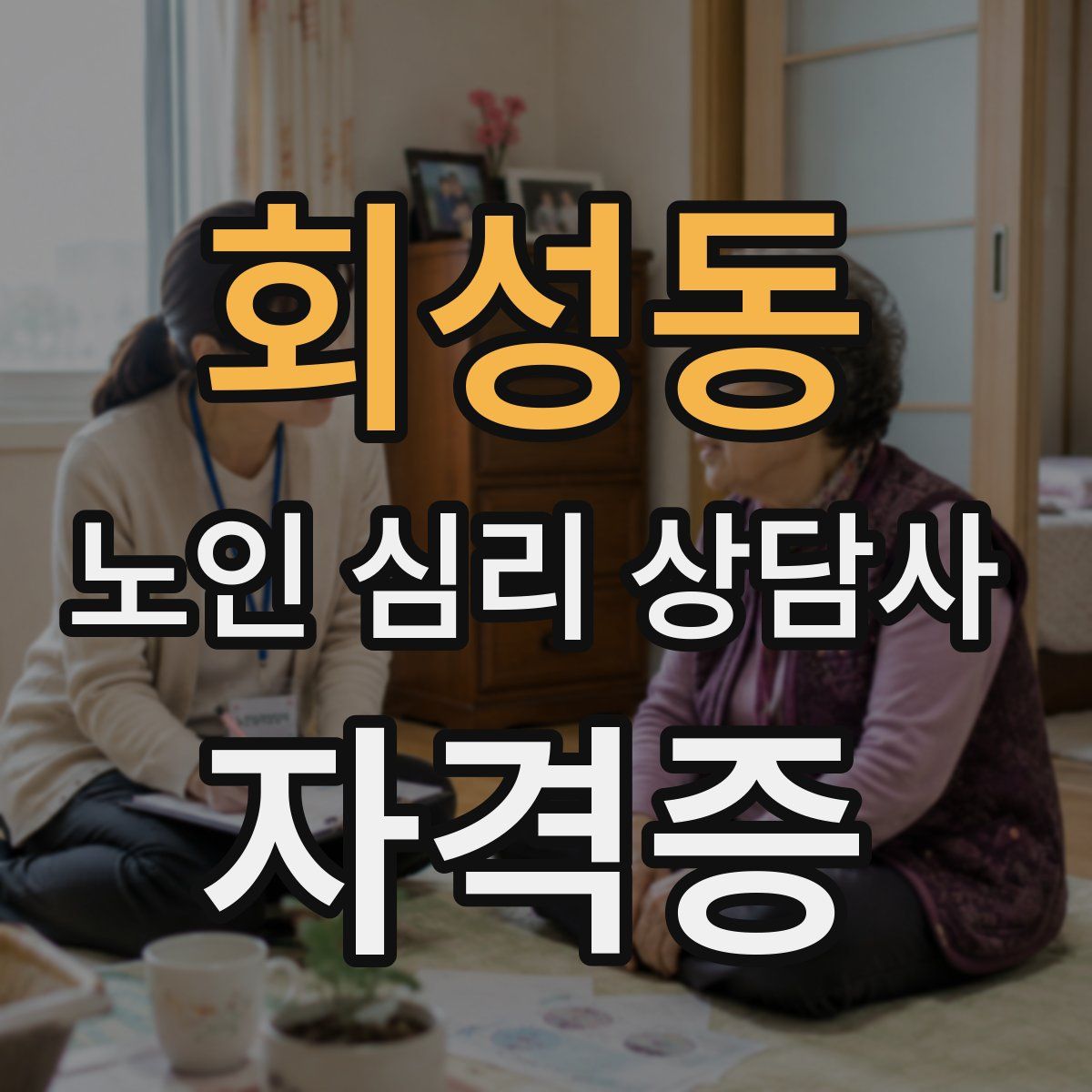 회성동 노인 심리 상담사 자격증