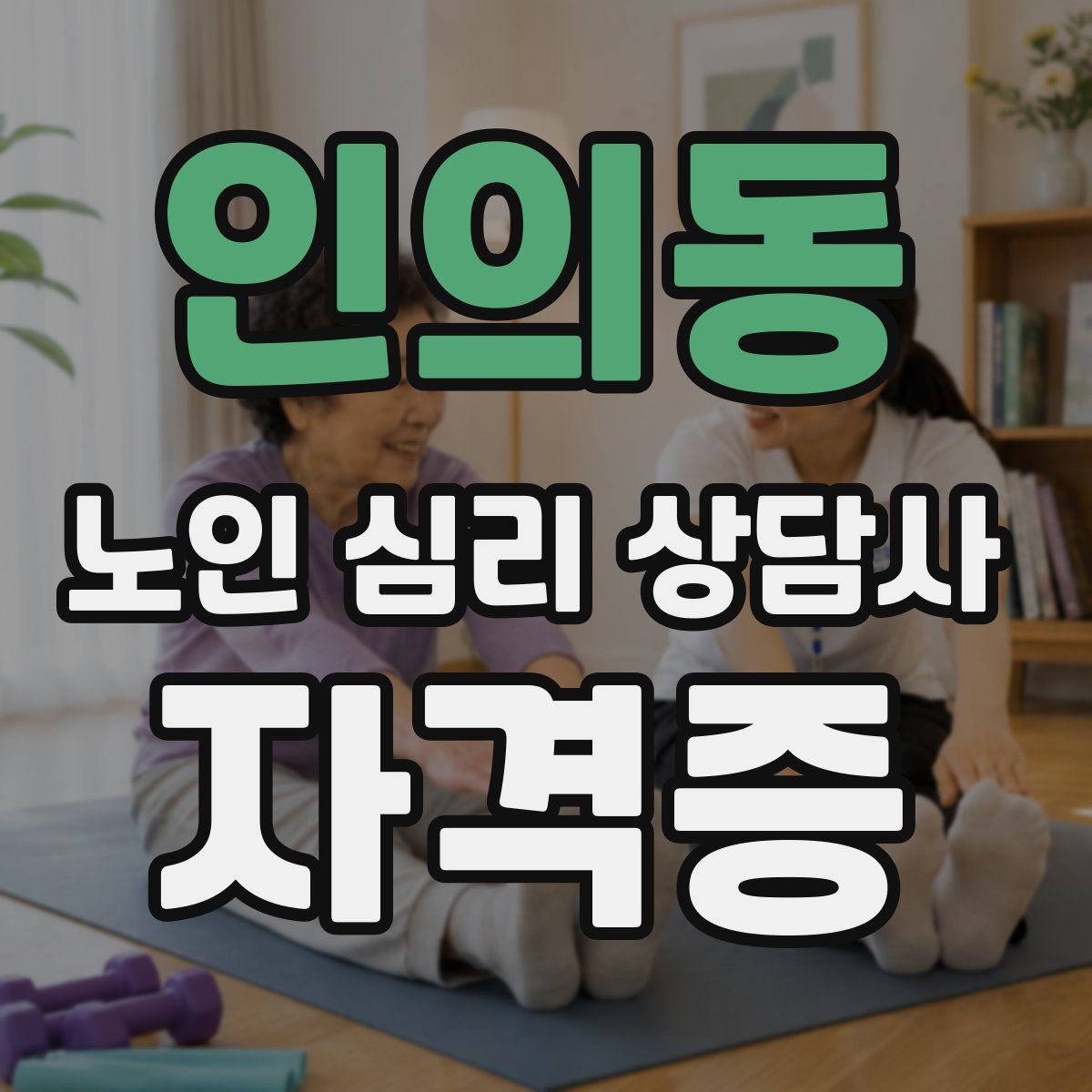 인의동 노인 심리 상담사 자격증