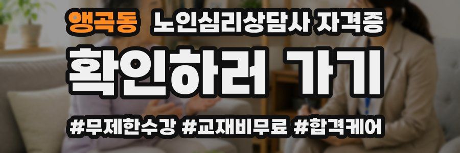 앵곡동 노인 심리 상담사 자격증