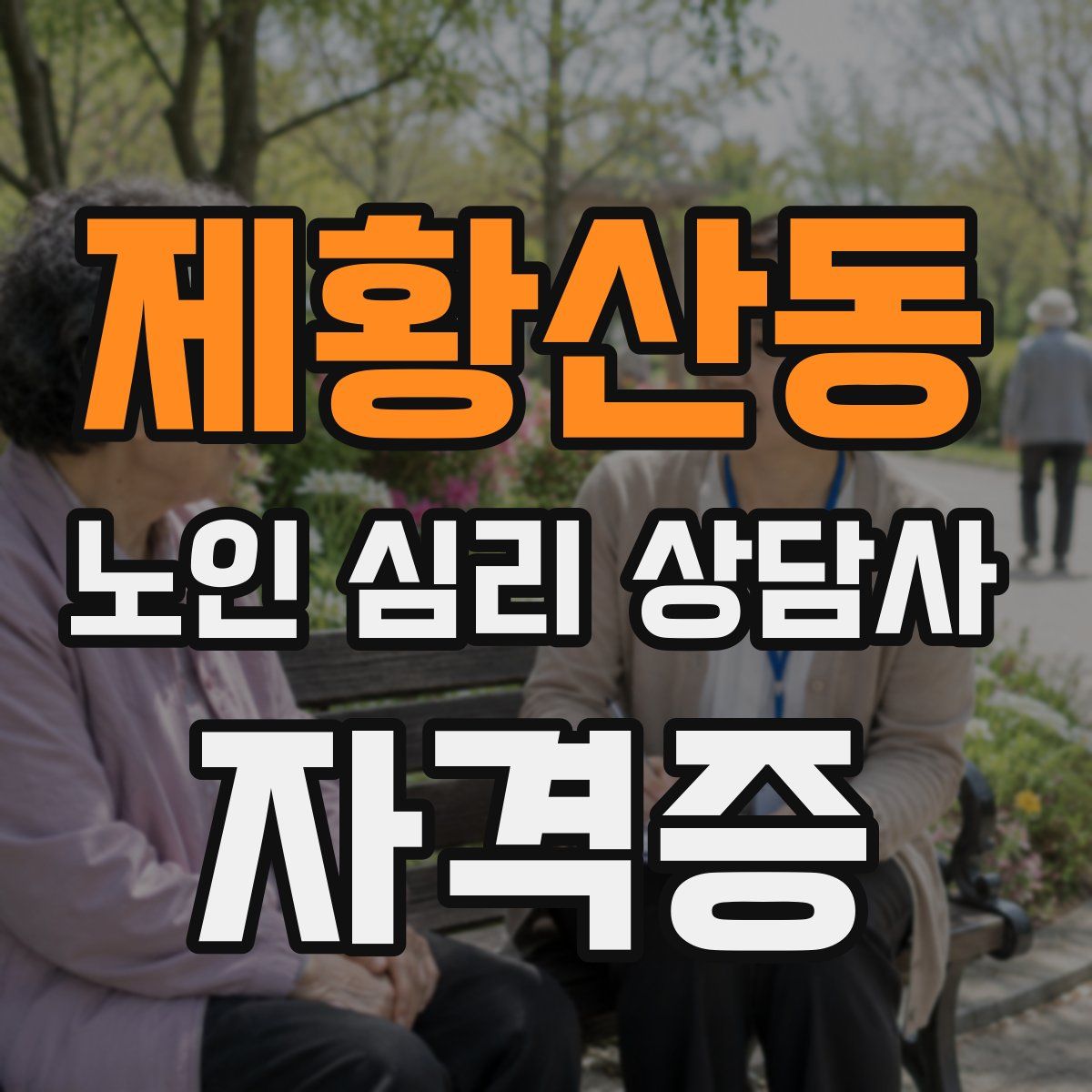 제황산동 노인 심리 상담사 자격증