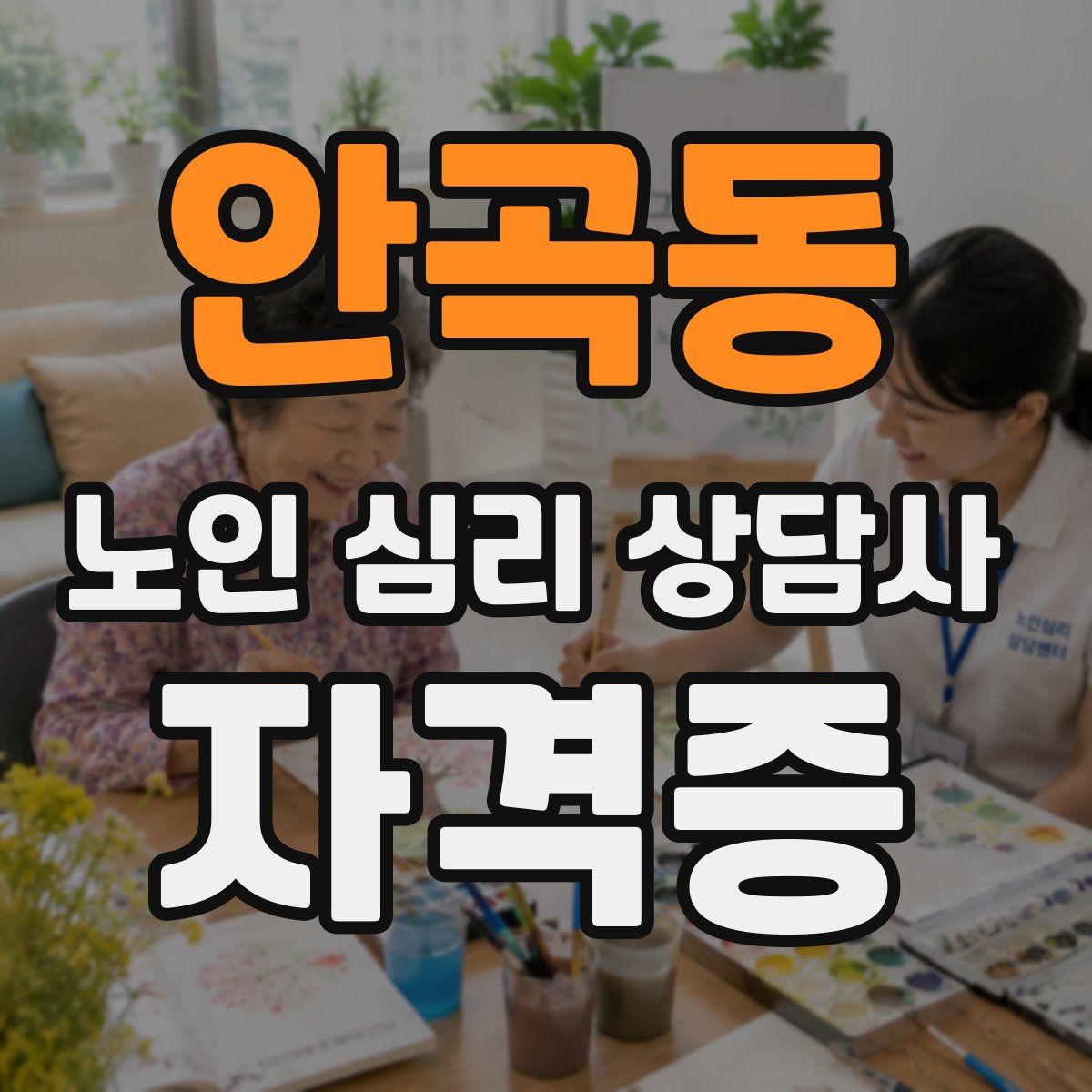 안곡동 노인 심리 상담사 자격증