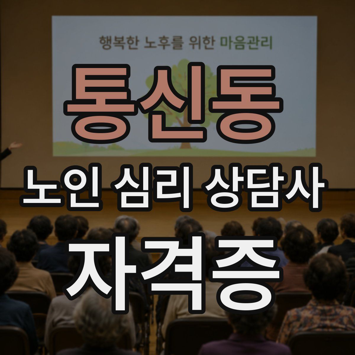 통신동 노인 심리 상담사 자격증