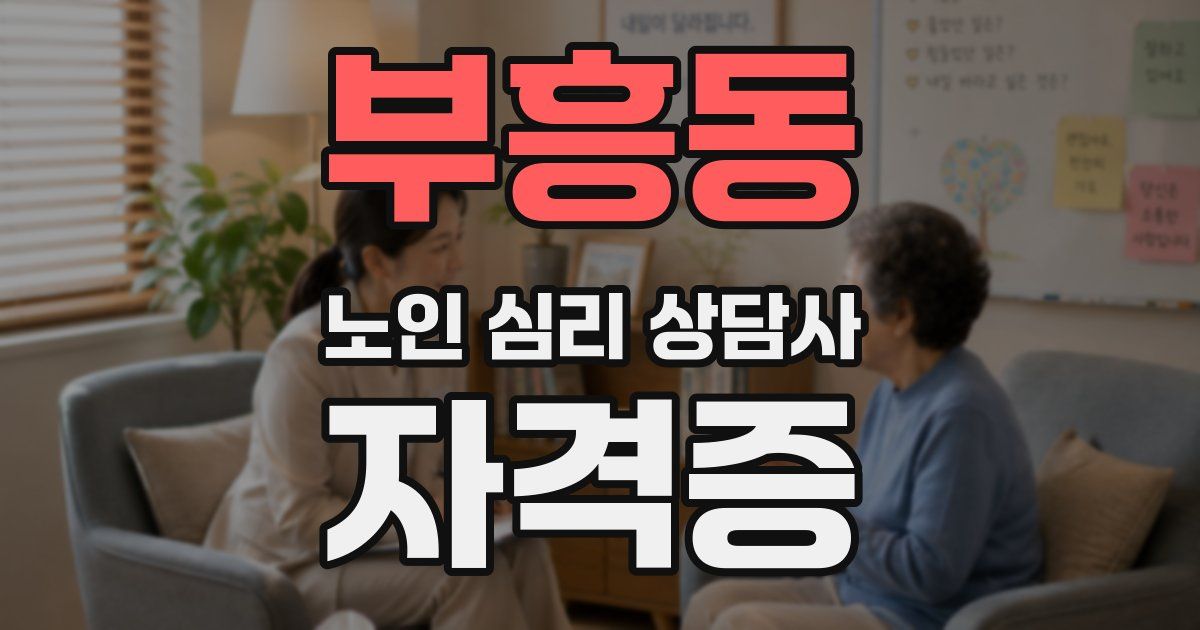 부흥동 노인 심리 상담사 자격증