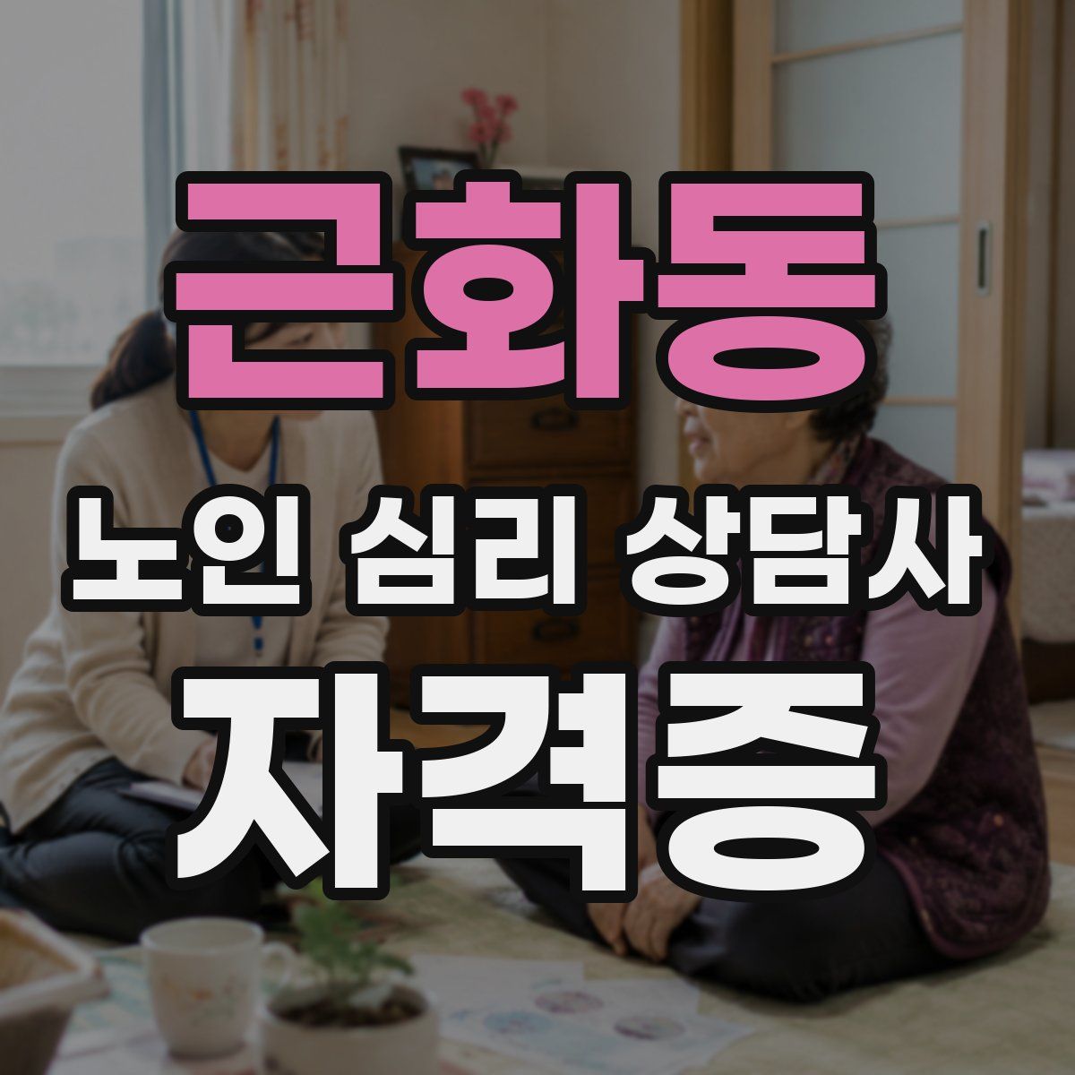 근화동 노인 심리 상담사 자격증