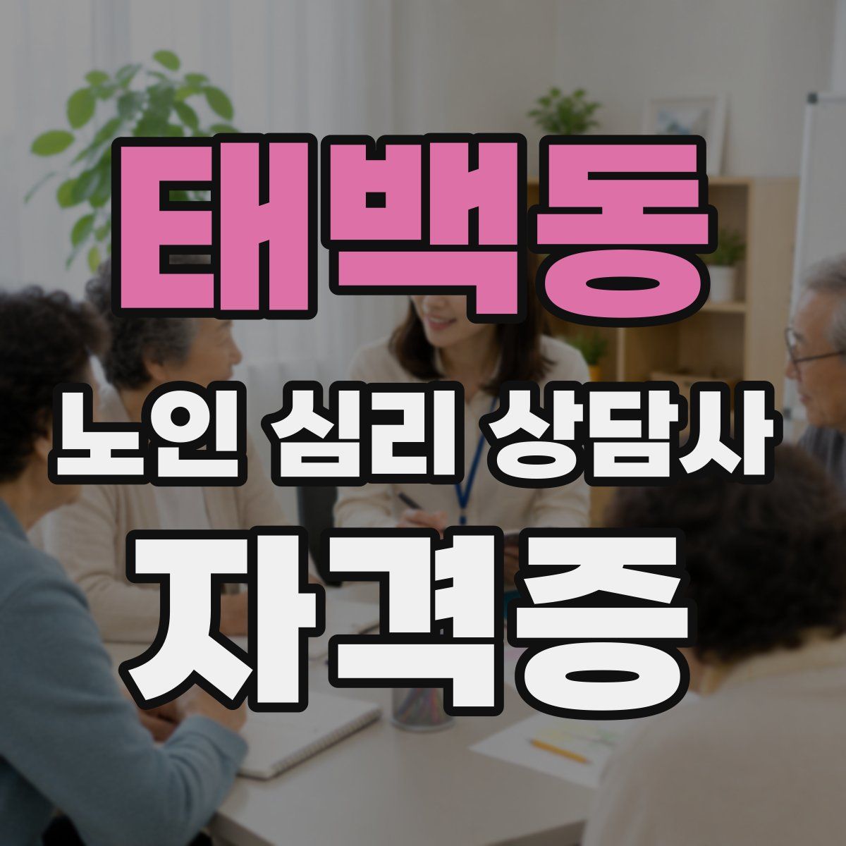태백동 노인 심리 상담사 자격증