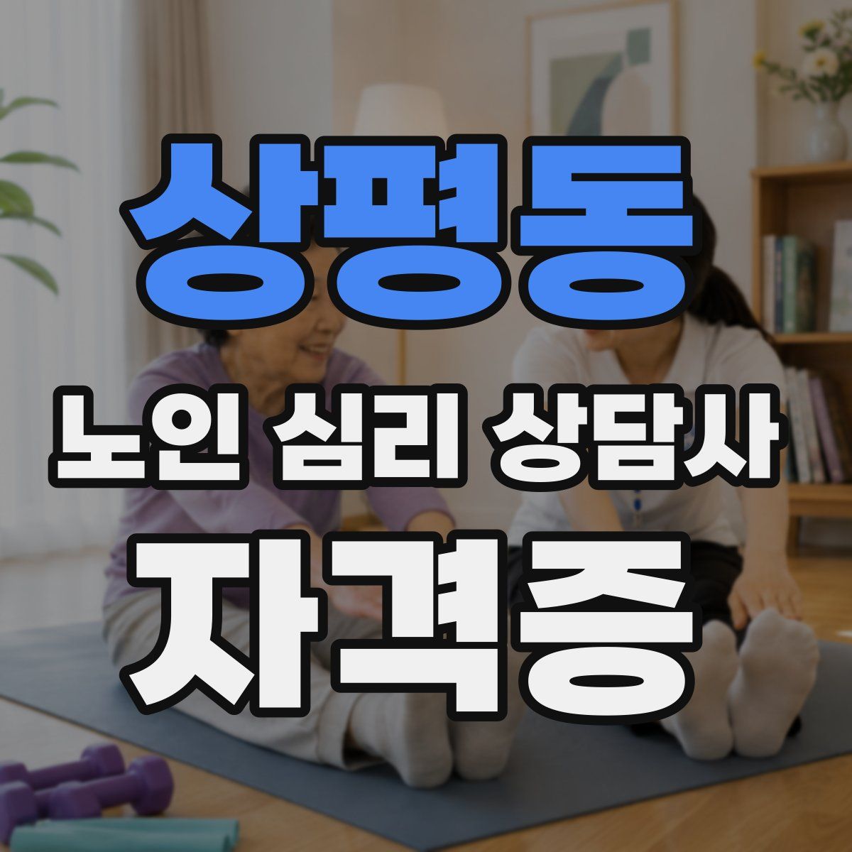 상평동 노인 심리 상담사 자격증