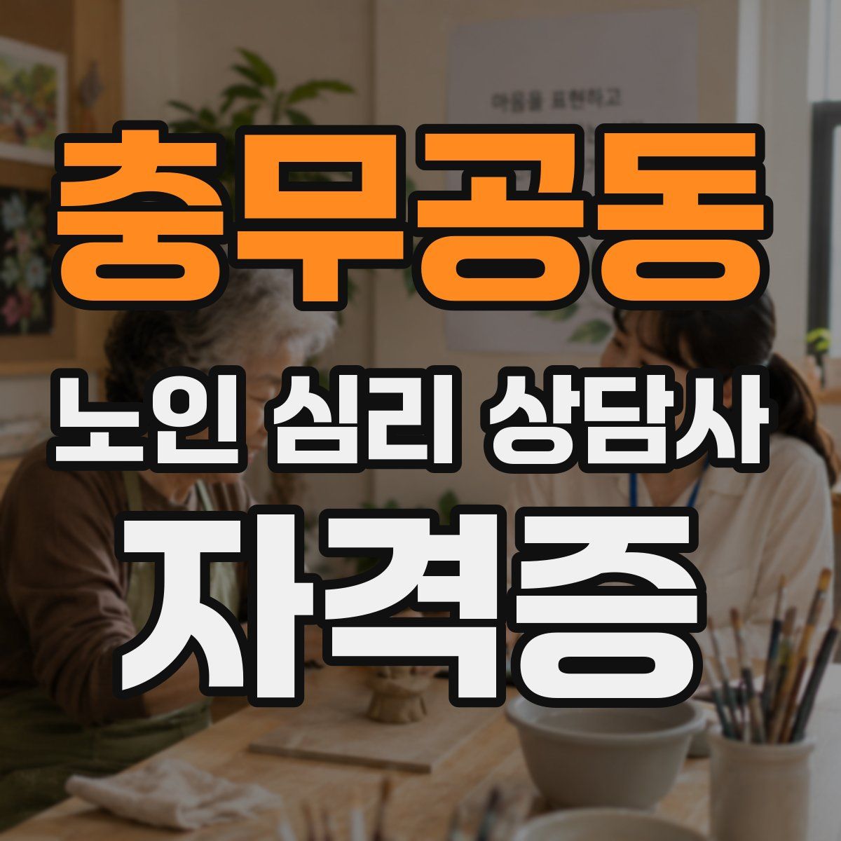 충무공동 노인 심리 상담사 자격증