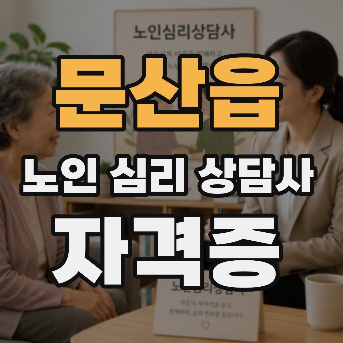 문산읍 노인 심리 상담사 자격증