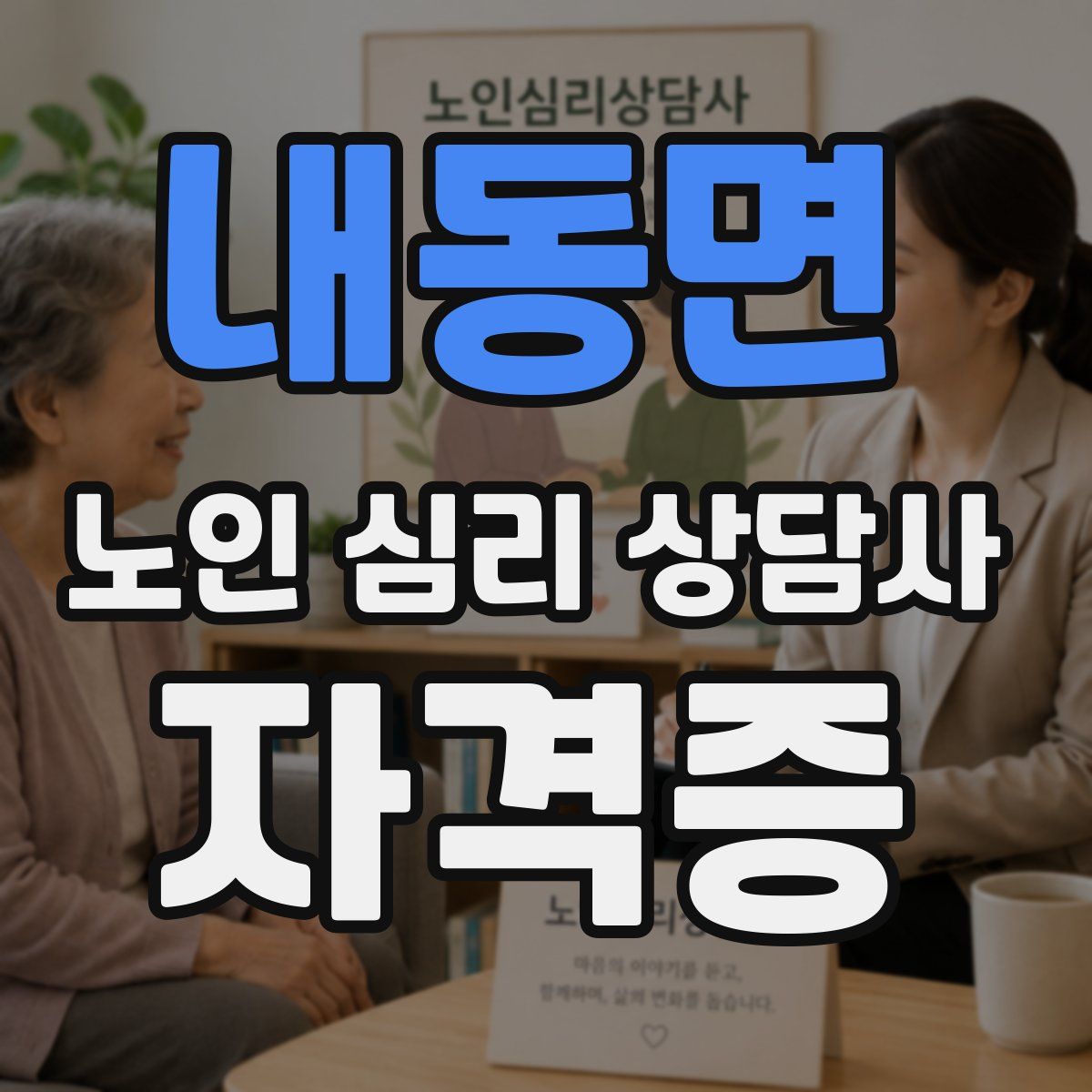 내동면 노인 심리 상담사 자격증