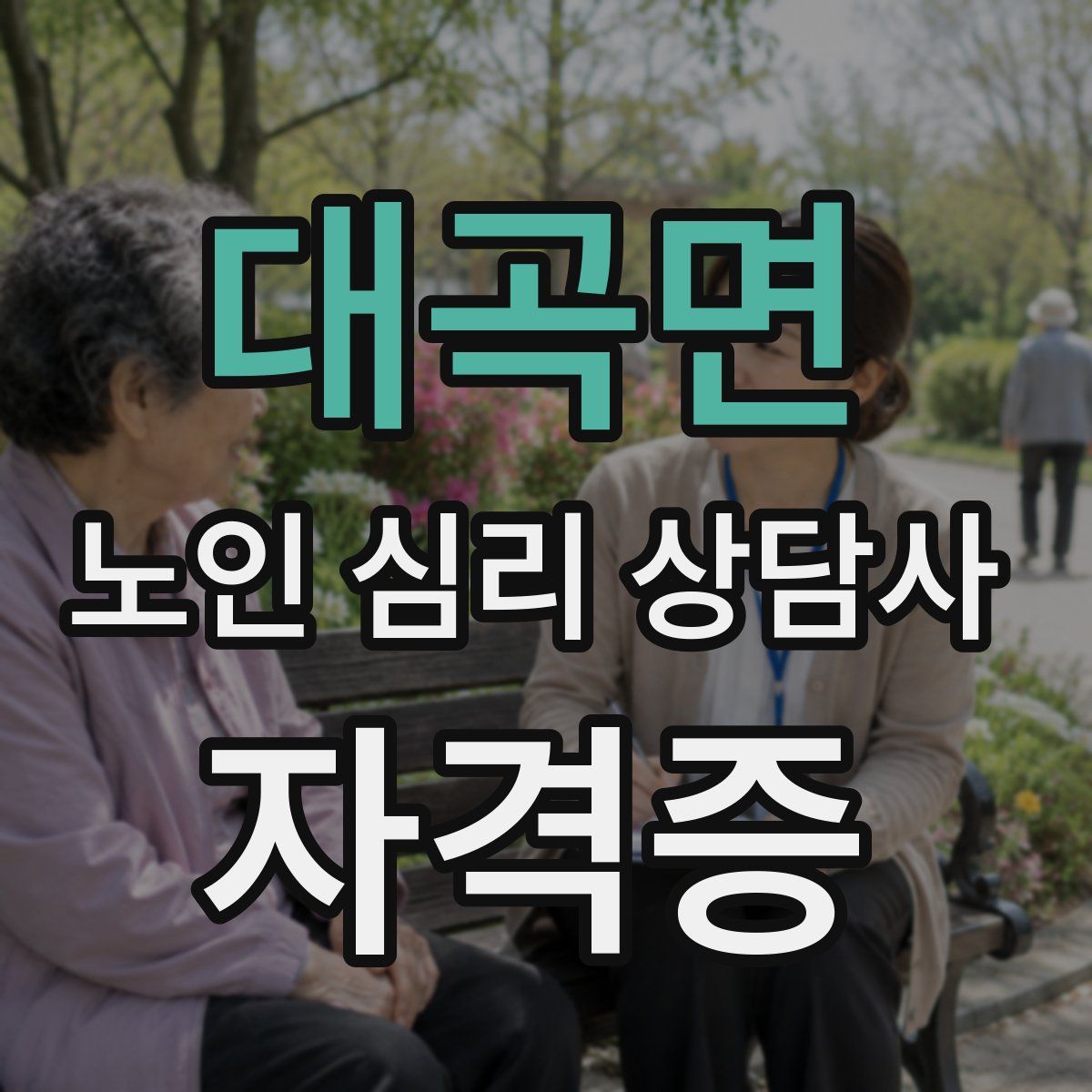 대곡면 노인 심리 상담사 자격증
