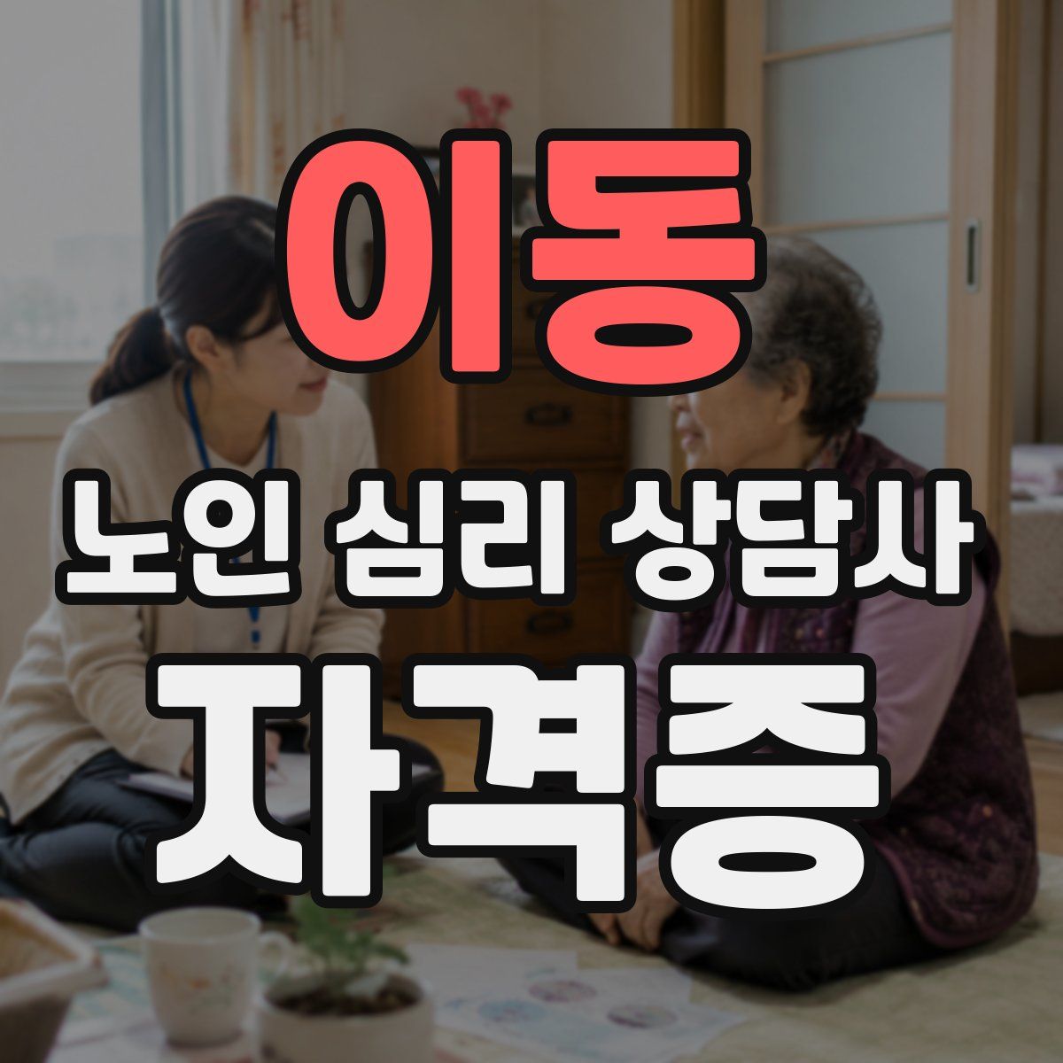 이동 노인 심리 상담사 자격증