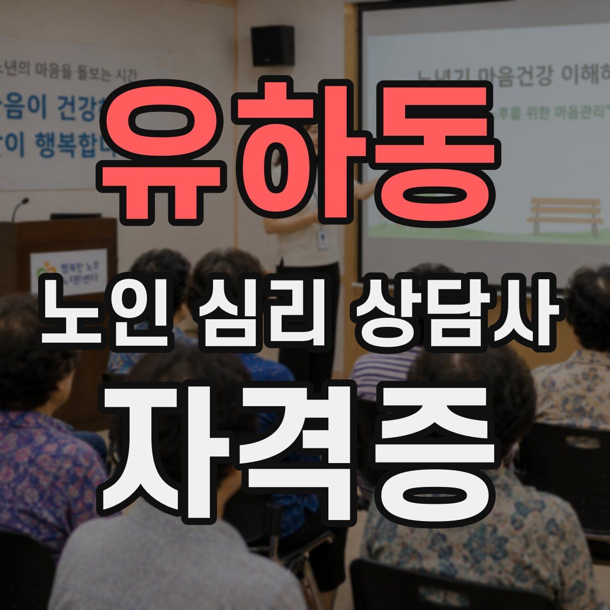유하동 노인 심리 상담사 자격증
