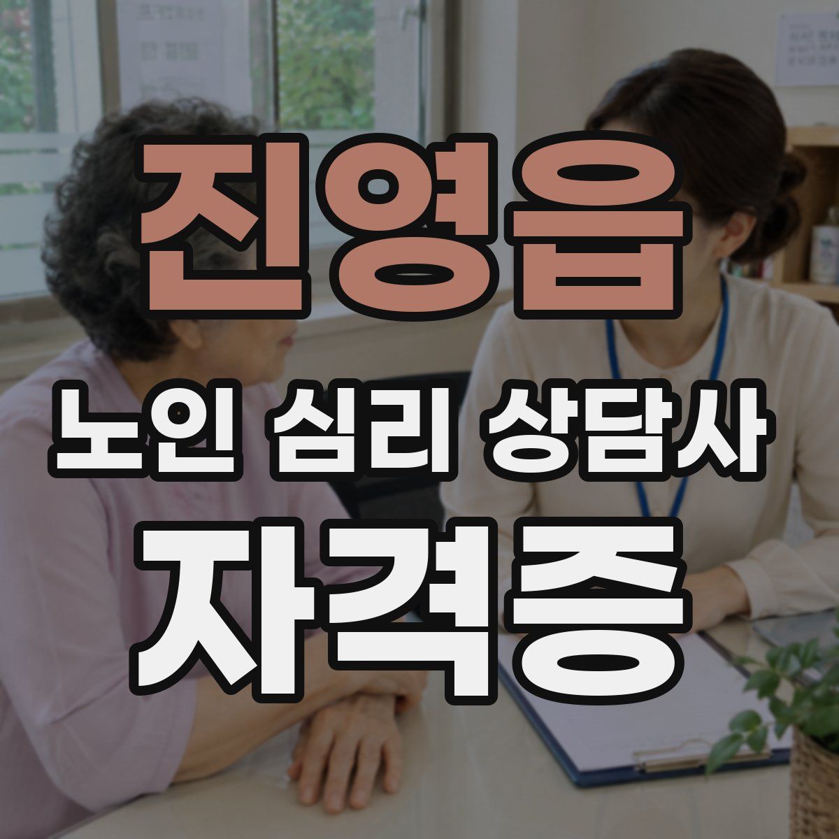 진영읍 노인 심리 상담사 자격증