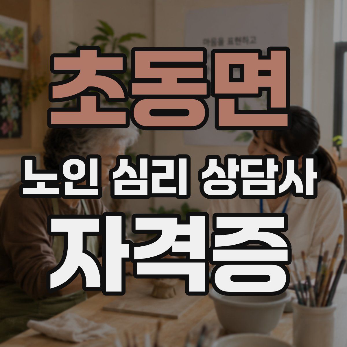 초동면 노인 심리 상담사 자격증