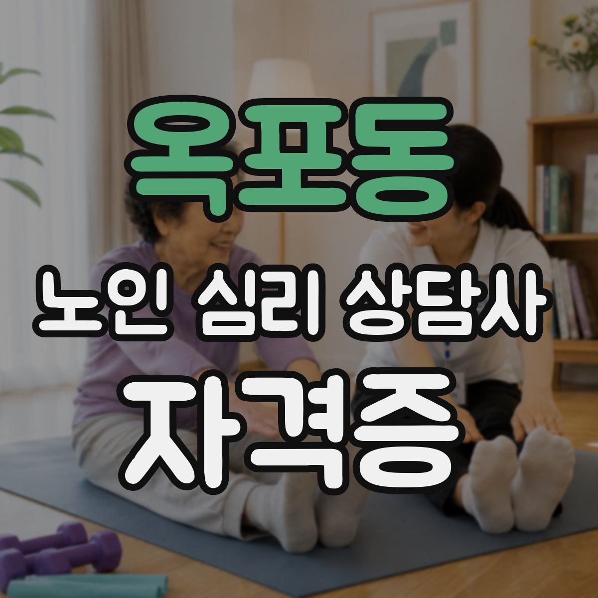 옥포동 노인 심리 상담사 자격증
