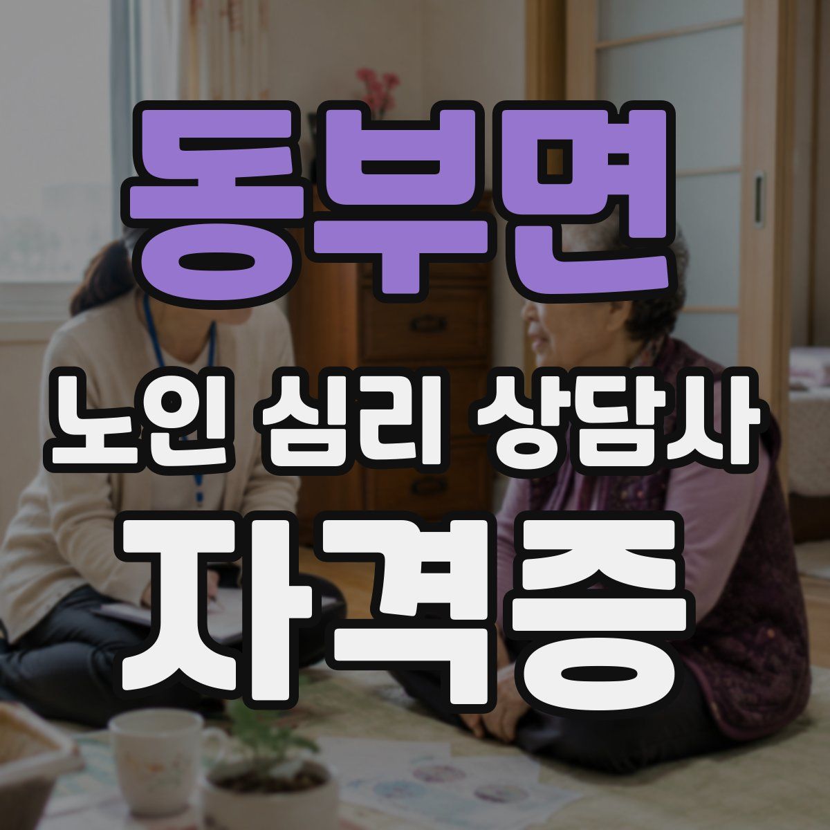 동부면 노인 심리 상담사 자격증