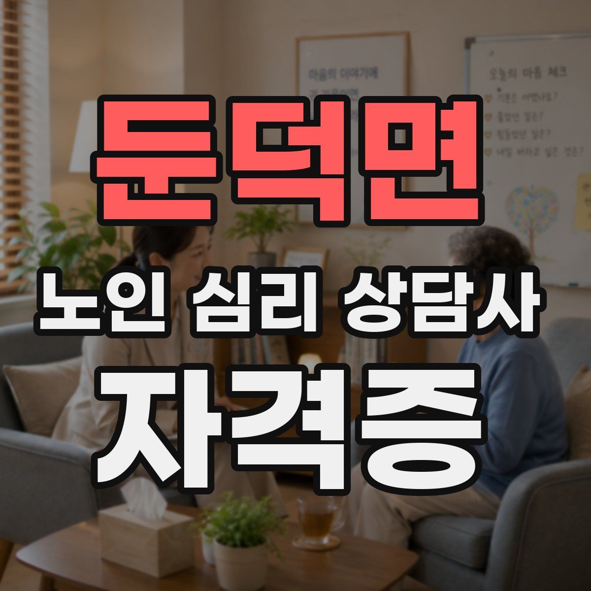 둔덕면 노인 심리 상담사 자격증