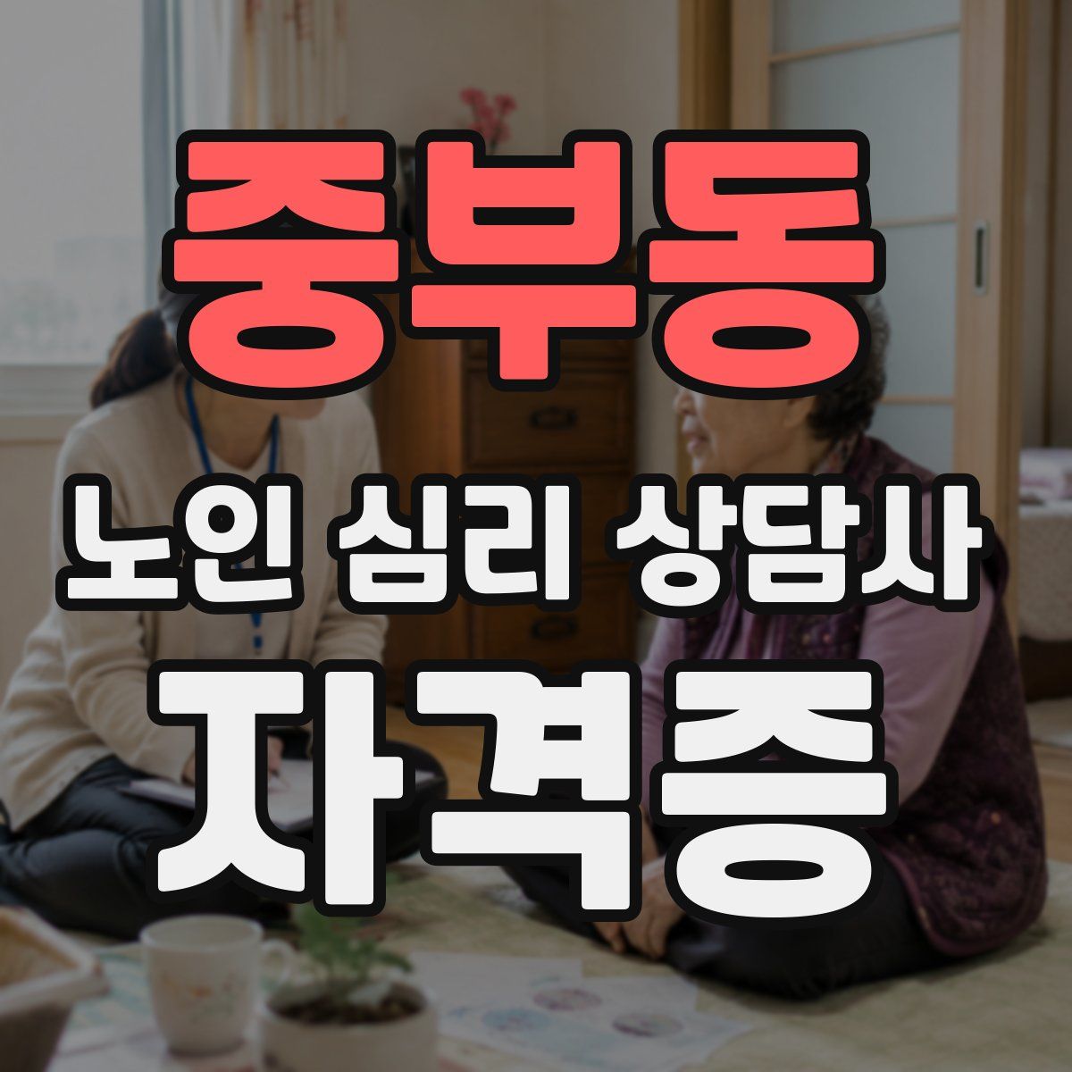 중부동 노인 심리 상담사 자격증