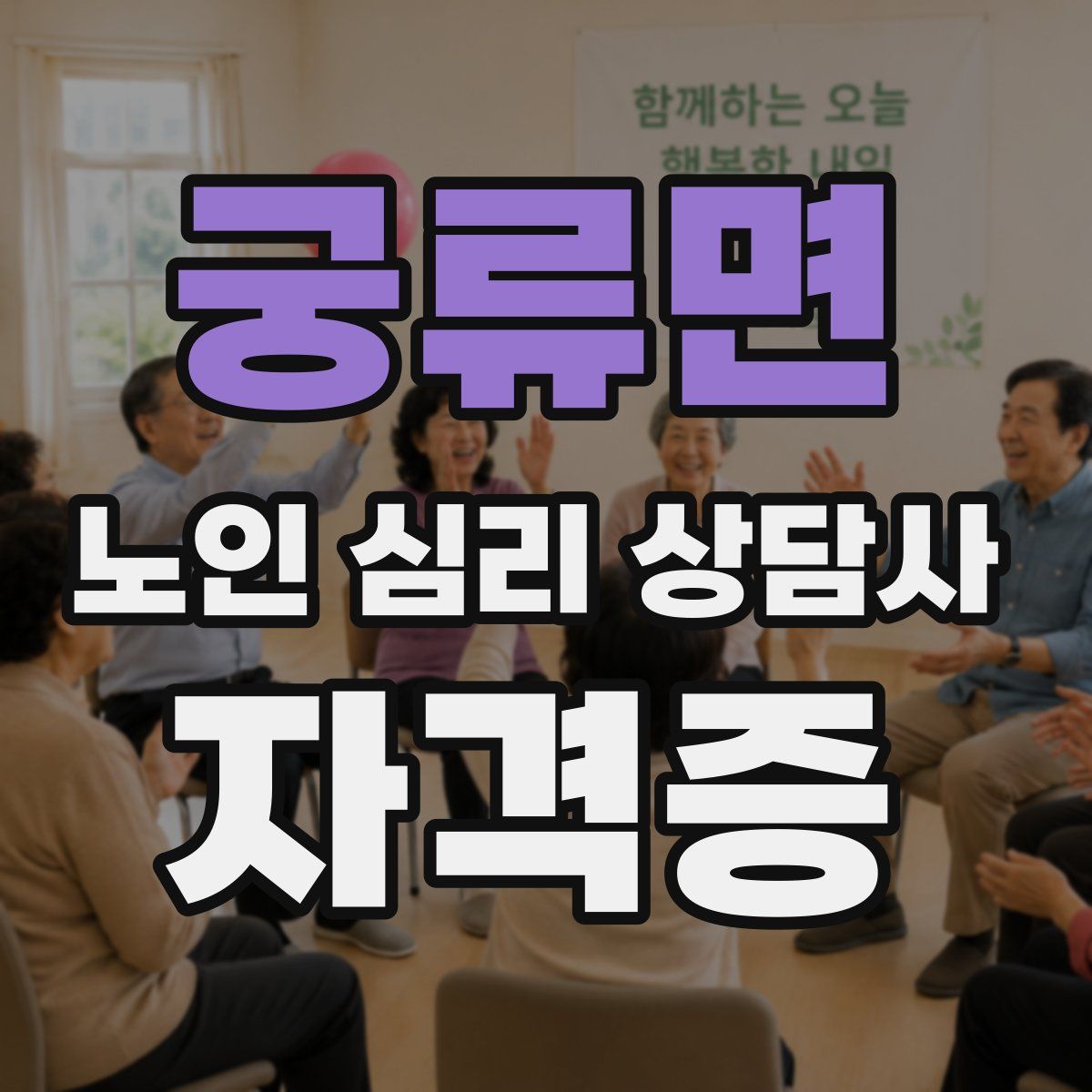 궁류면 노인 심리 상담사 자격증