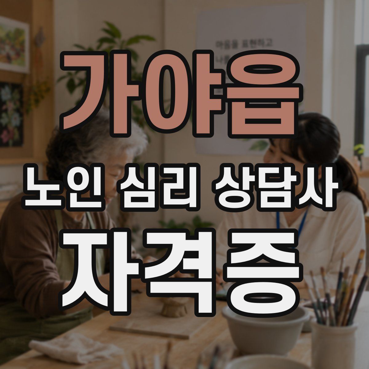 가야읍 노인 심리 상담사 자격증